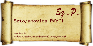 Sztojanovics Pál névjegykártya